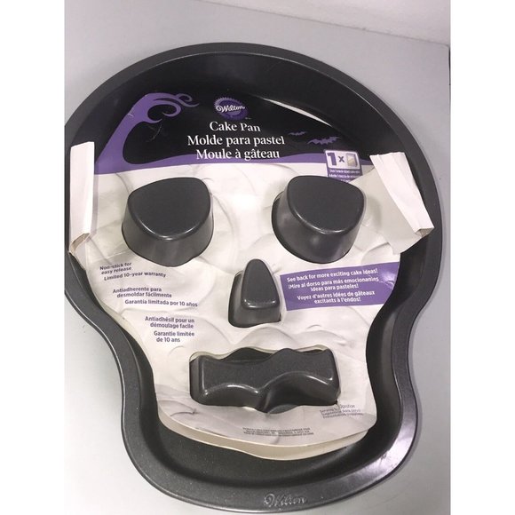 Wilton Other - Wilton Skull Metal Cake Pan Halloween Day Of Dead Non-stock Skull Gelatin Mold